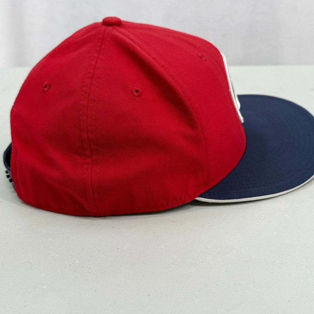 Nike Golf‎ Red Blue Snapback Hat Men's Adjustable Patch Cap Flat Brim 749956